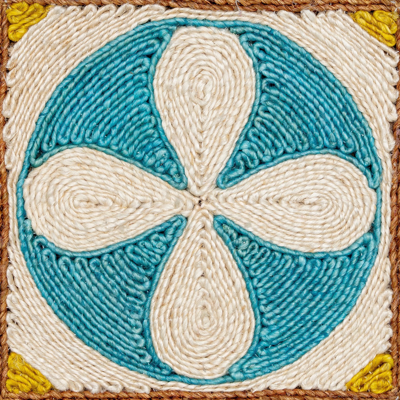 Pinwheel Aqua - Ivory