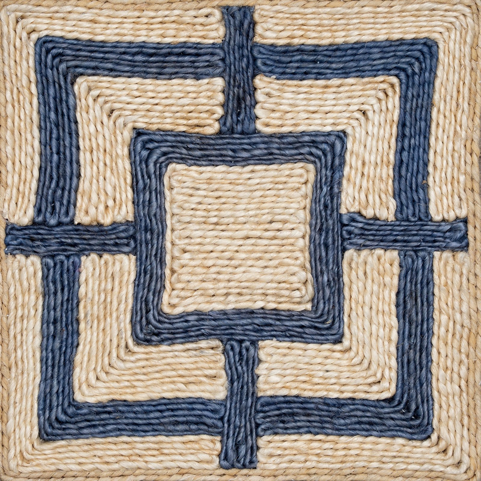 Maze Light Blue - Ivory